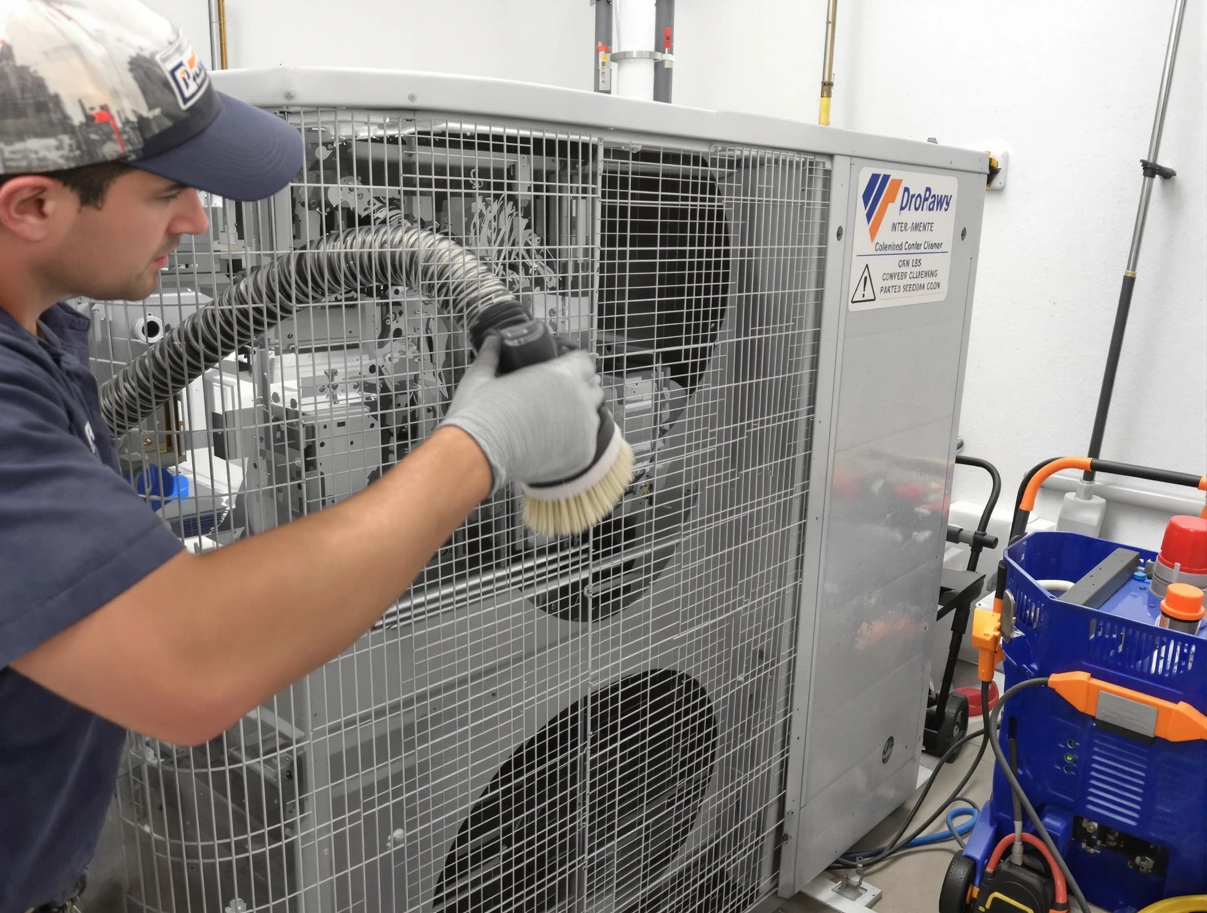 Spring Hill Air Duct Cleaning specialist performing precision AC coil cleaning for improved system performance in Spring Hill