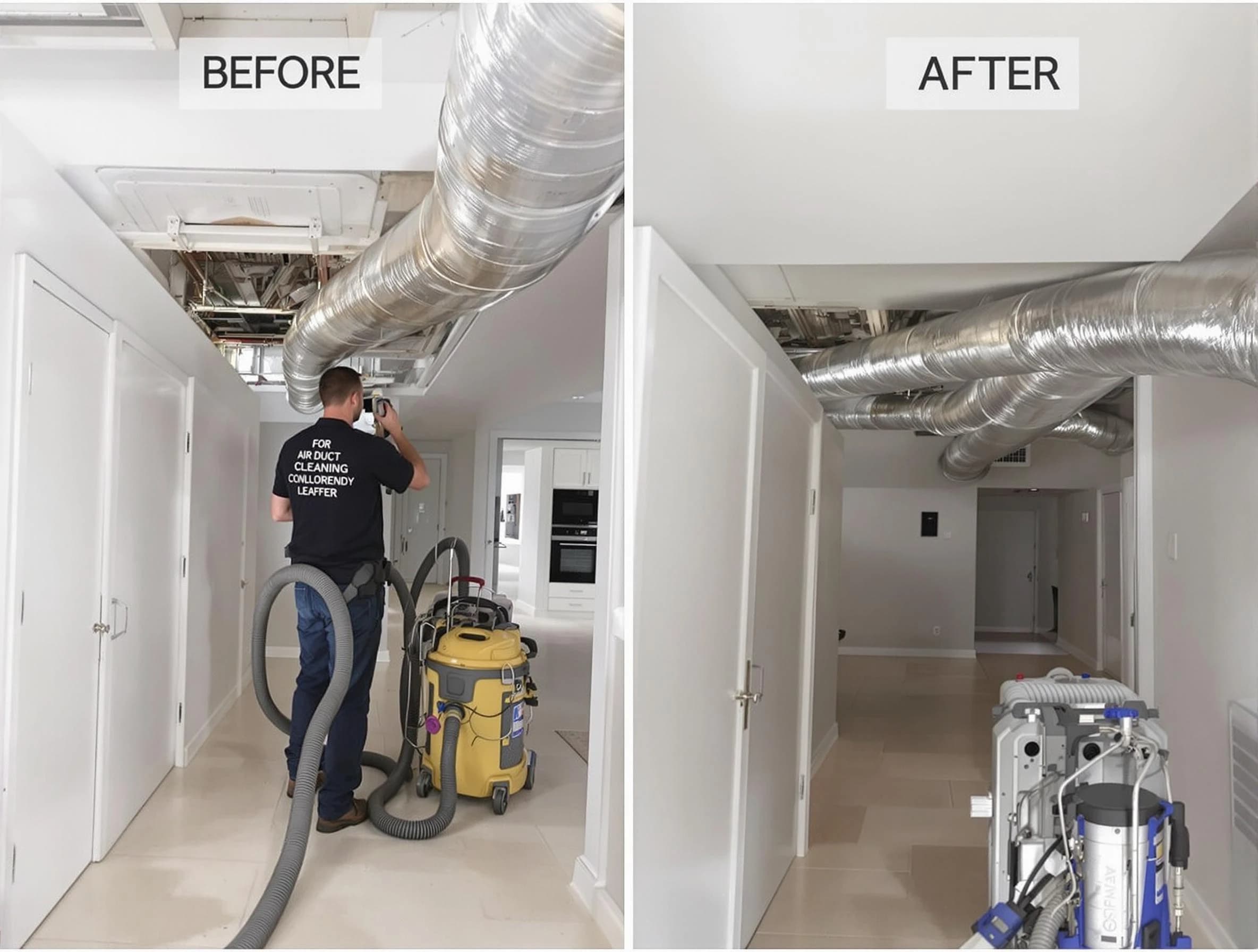 Spring Hill Air Duct Cleaning professional performing thorough air duct cleaning in Spring Hill
