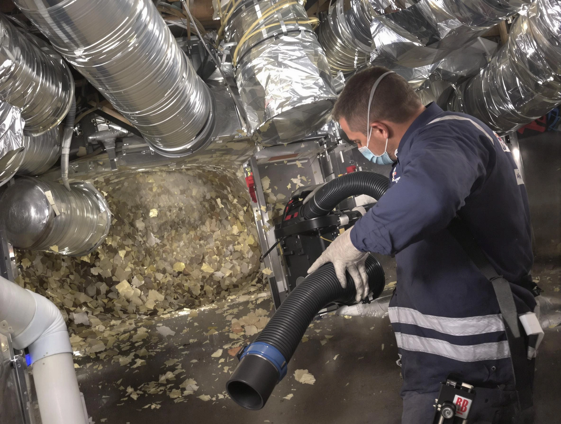 Spring Hill Air Duct Cleaning specialist operating negative pressure cleaning equipment for thorough duct maintenance in Spring Hill