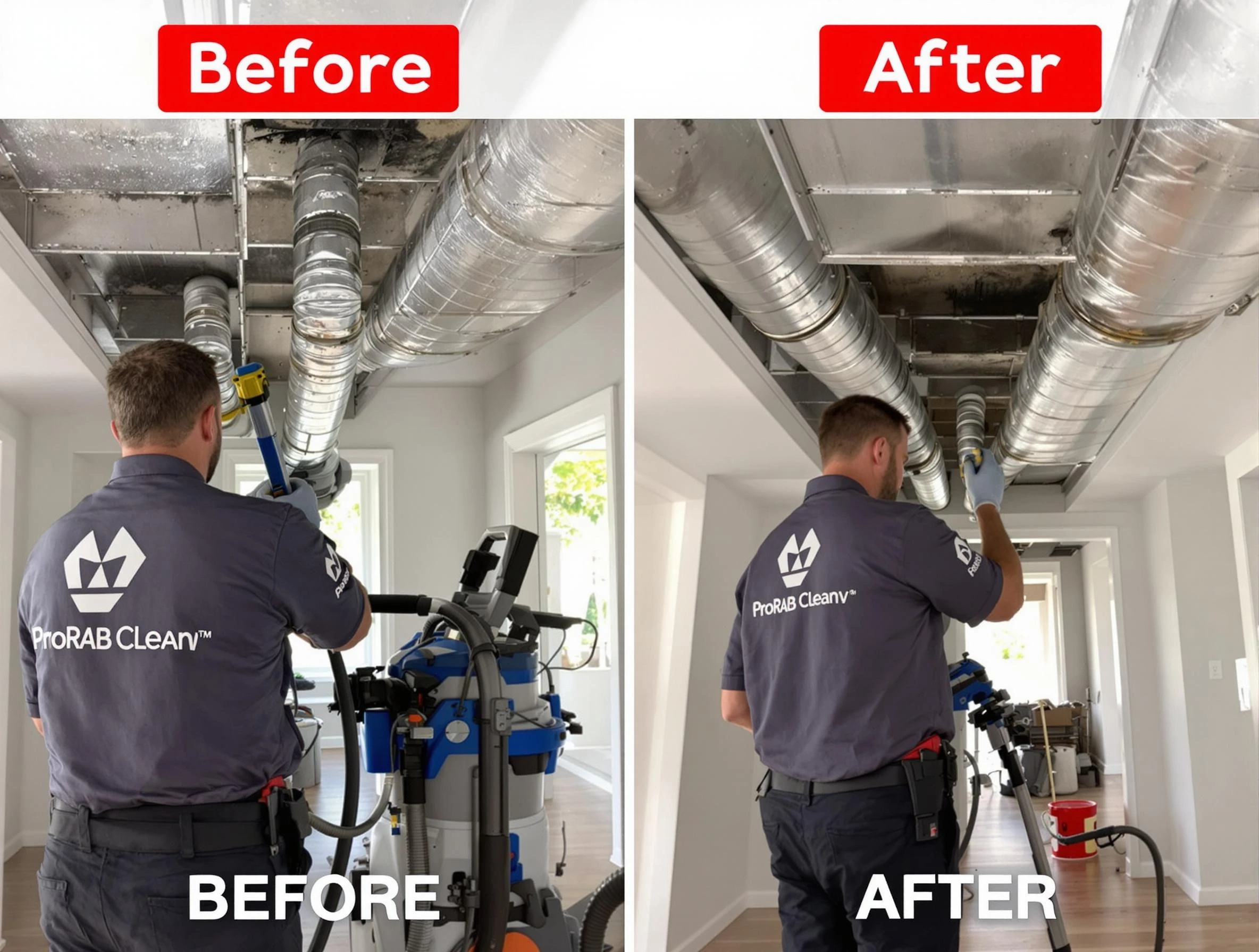 Spring Hill Air Duct Cleaning expert performing thorough residential duct cleaning in a Spring Hill home